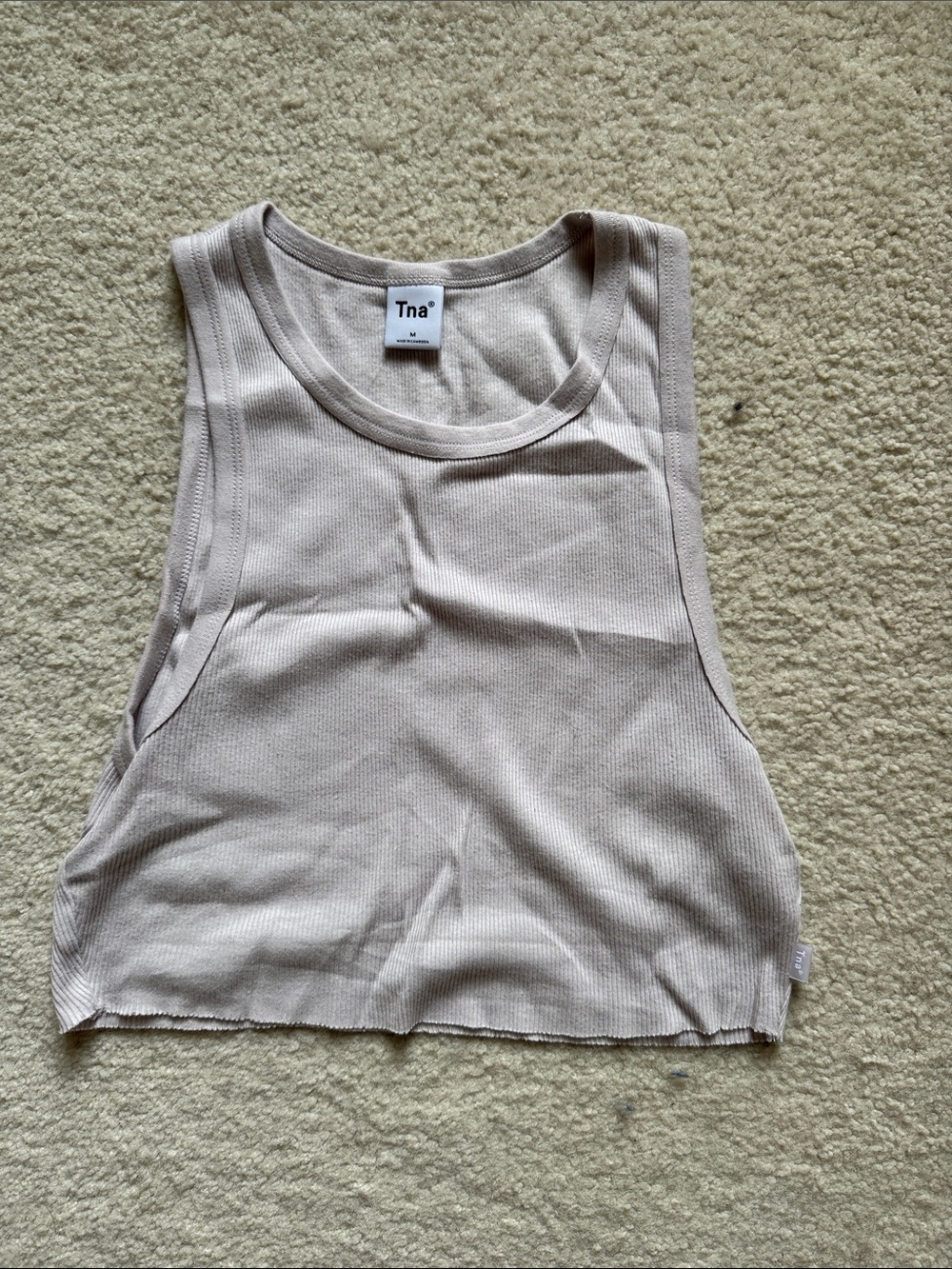 TNA Ribbed Cropped Tank Top